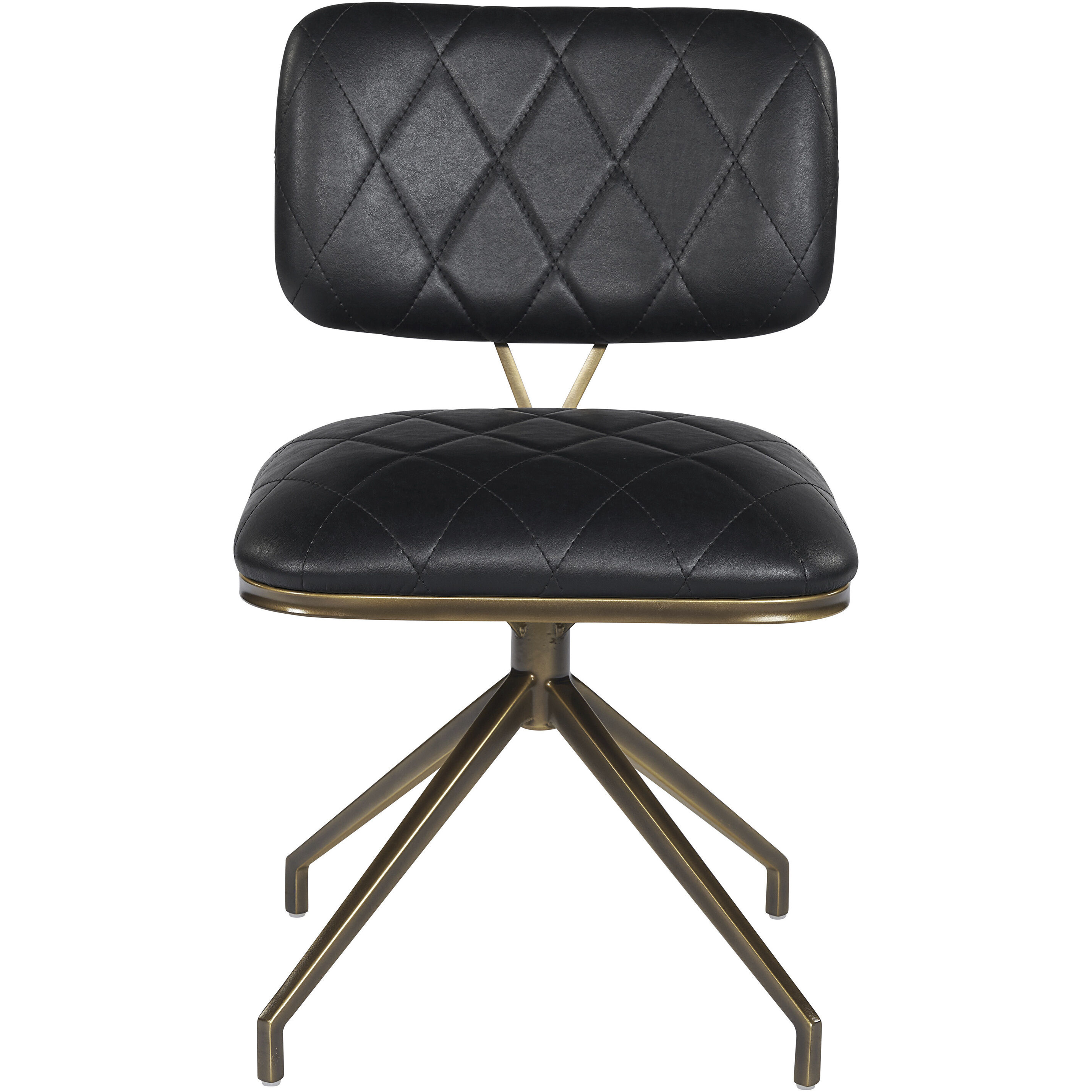 Virtu Bravo Black Swivel Dining Chair, Set Of 2